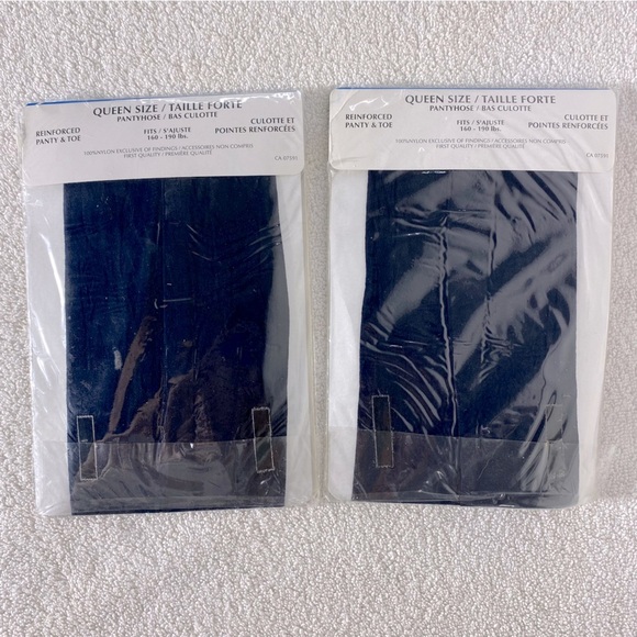 Vintage Day By Day Sheers Pantyhose Tights In Black x2 - Picture 6 of 7